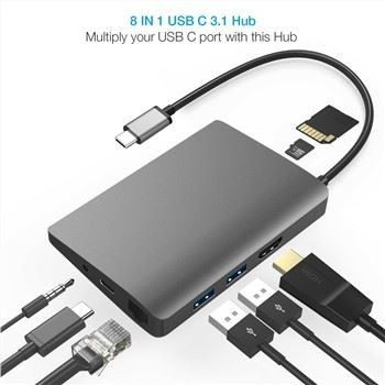 Concentrador 8 en 1 tipo C